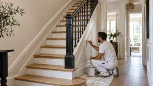 Mise en peinture d’un escalier et des boiseries