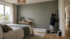 Papier peint décoratif sur un mur d’accent — Senlis et environs