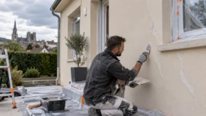 Traitement de fissures avant finition — Beauvais